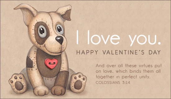 Puppy Love Col Niv Ecard Email Personalized Valentine