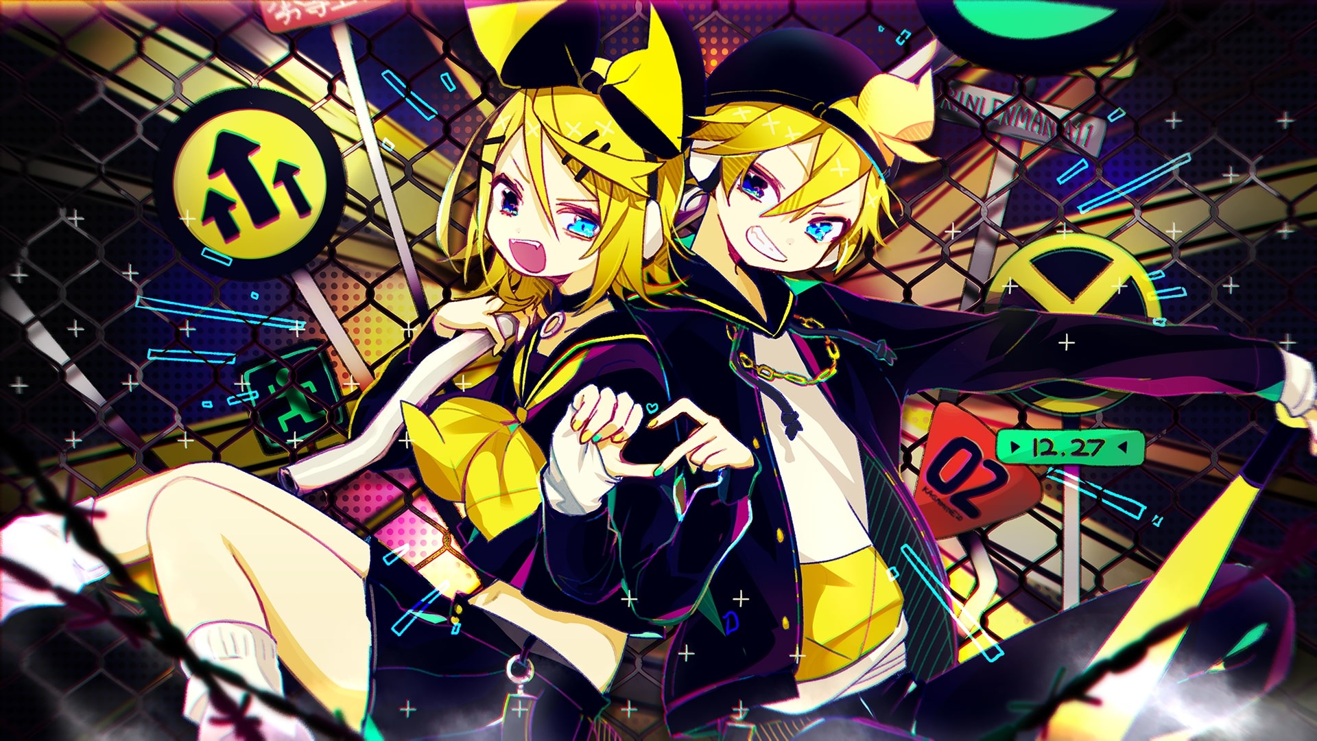 Free download Wallpaper of Anime Vocaloid Len Kagamine Rin Kagamine