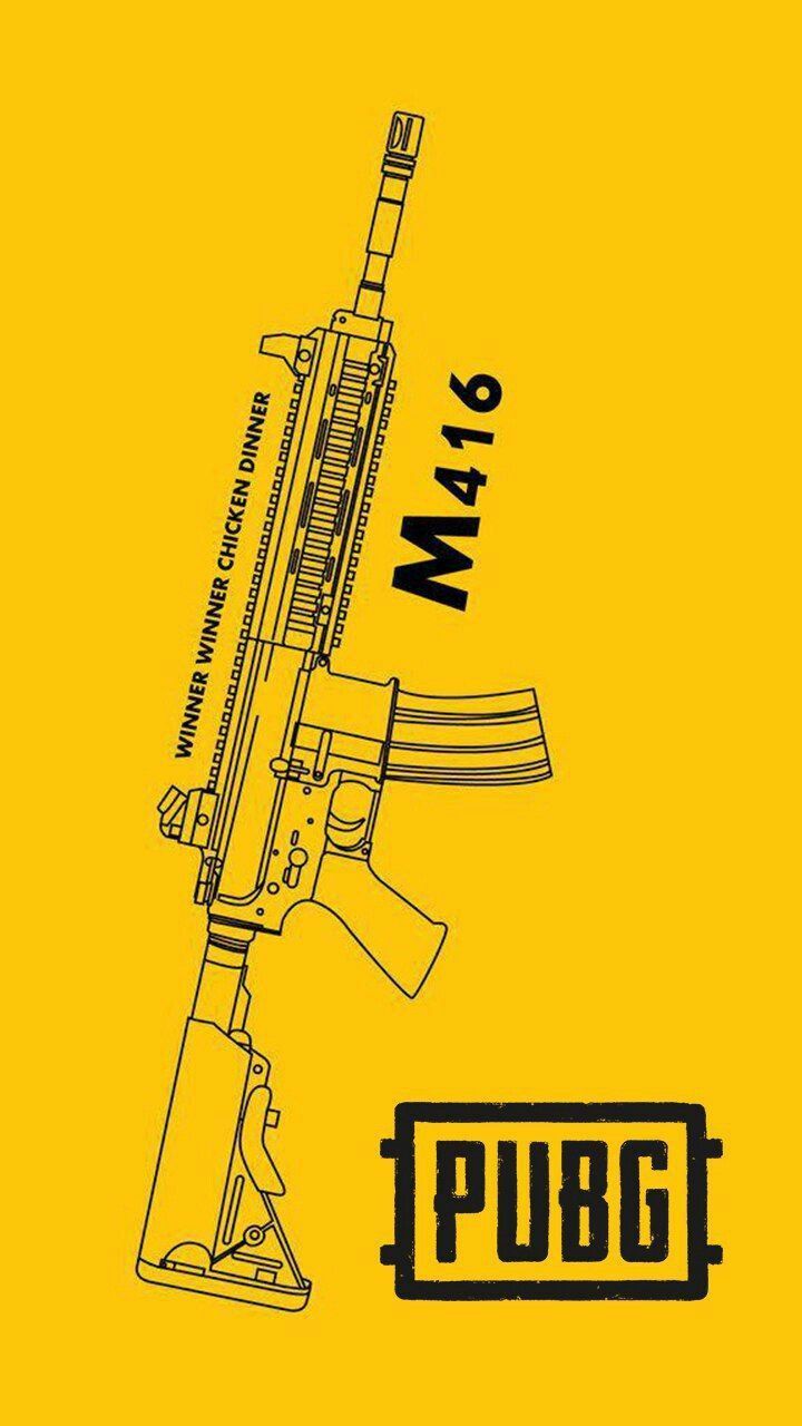 M416 Pubg A In HD Wallpaper For Mobile Phone