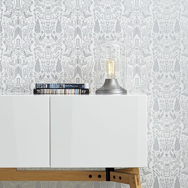 cb2 Now Has Wallpaper Silver Traditional Paste