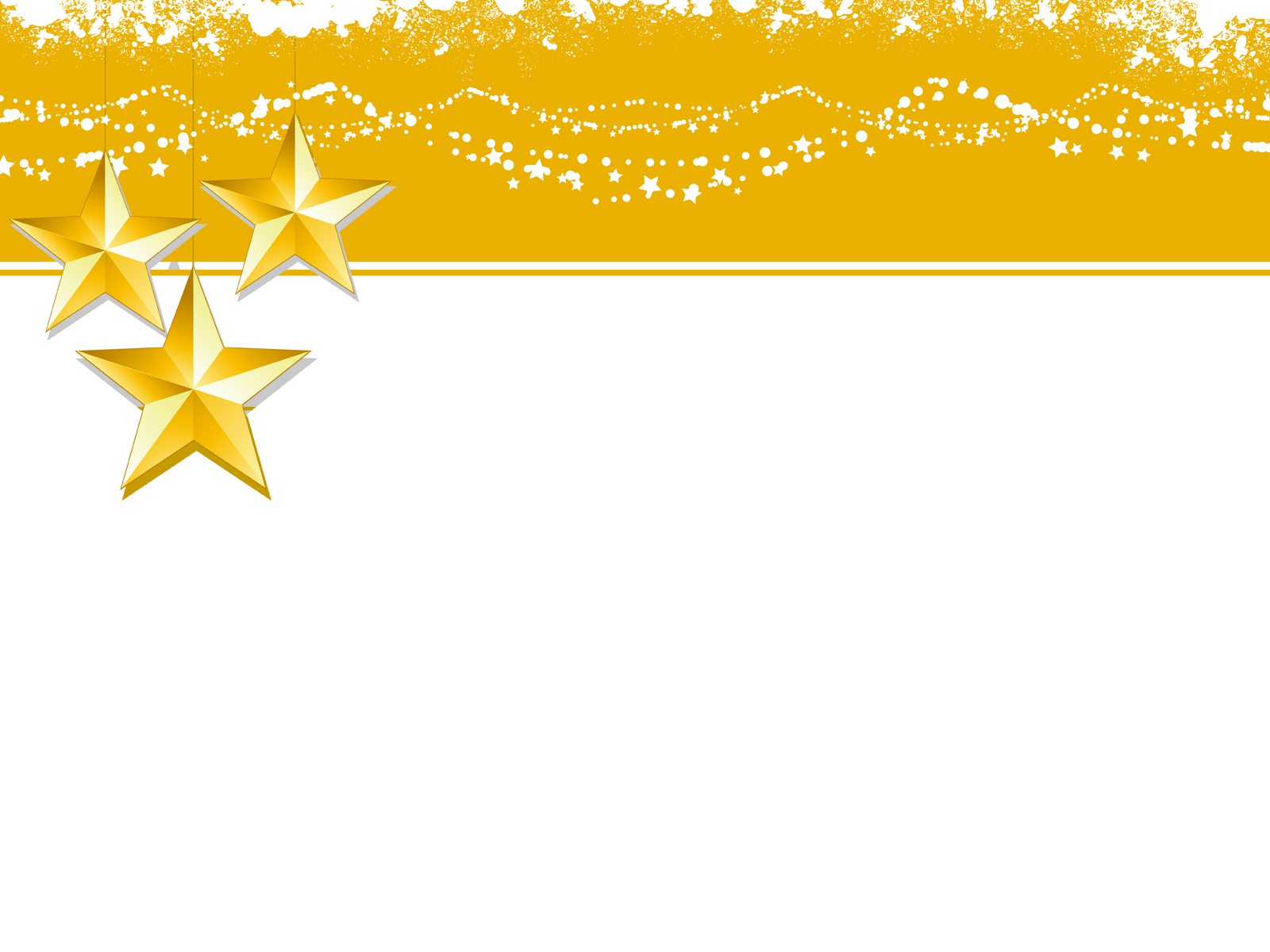 Christmas Yellow Stars Background Powerpoint File Ppt