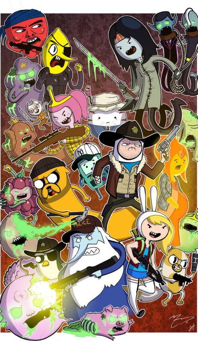 Adventure Time Poster iPhone Wallpaper