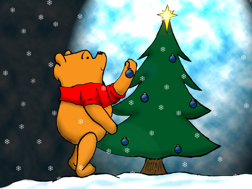 Christmas Animals Wallpaper Winnie The Pooh