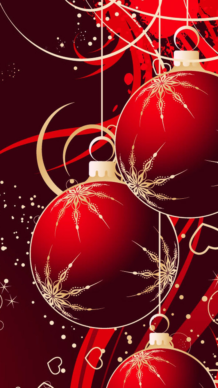 Christmas Decoration Balls iPhone Wallpaper HD