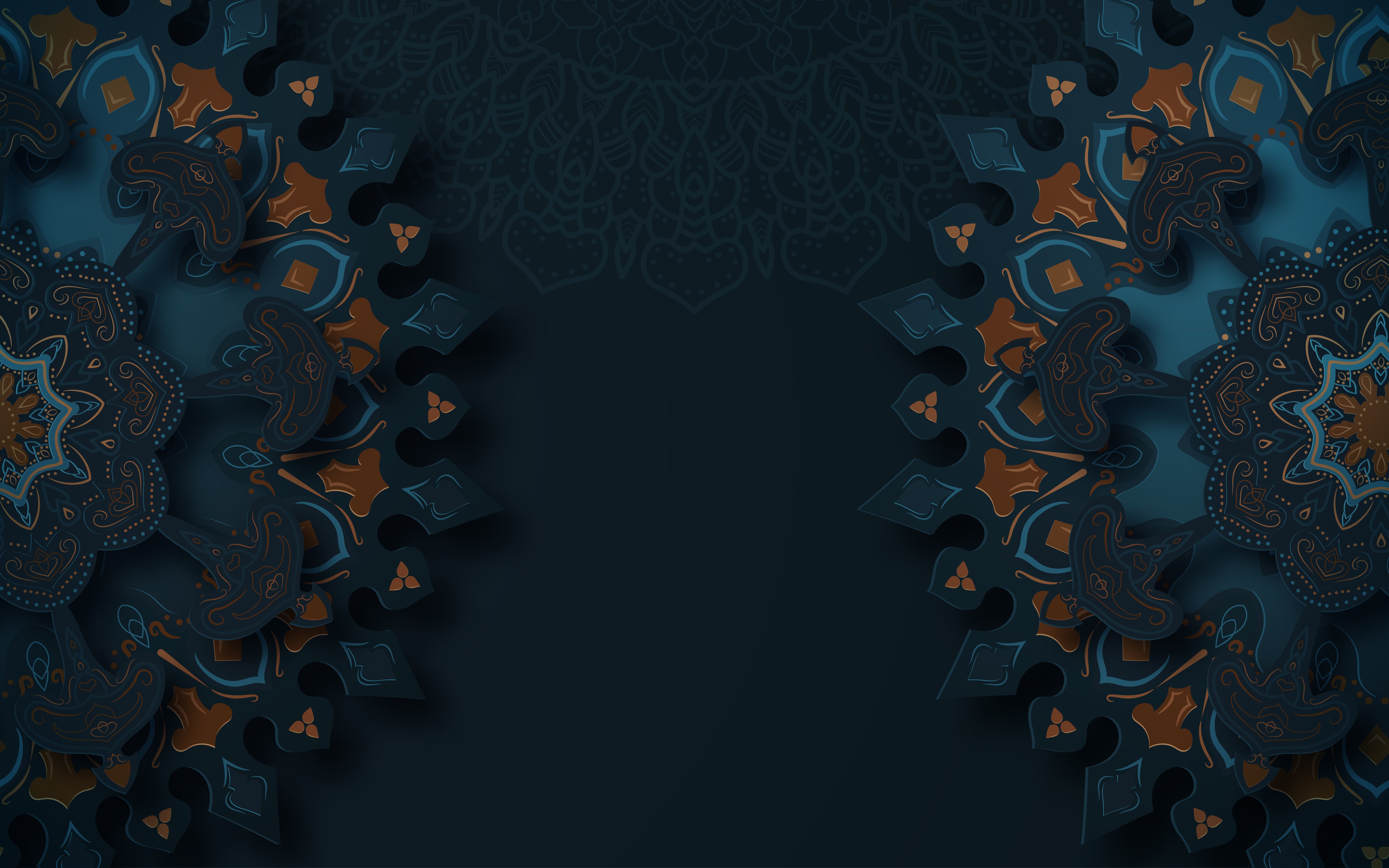 Dark Mandala Pattern Decorative Background Vector Art At