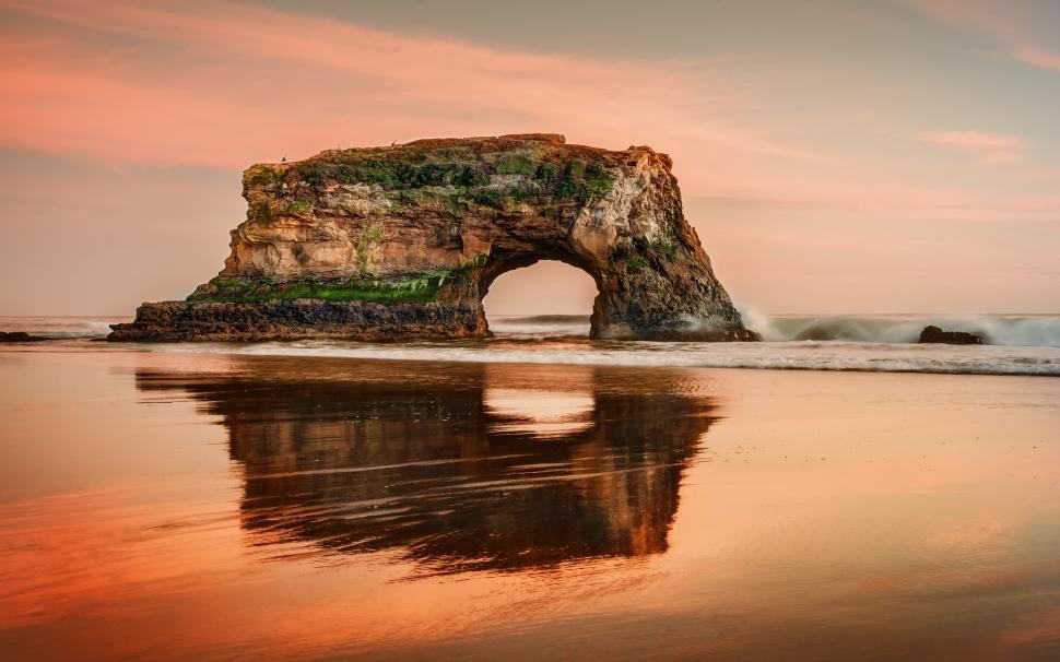 Santa Cruz California Coast Scenery Rock Sea Wallpaper