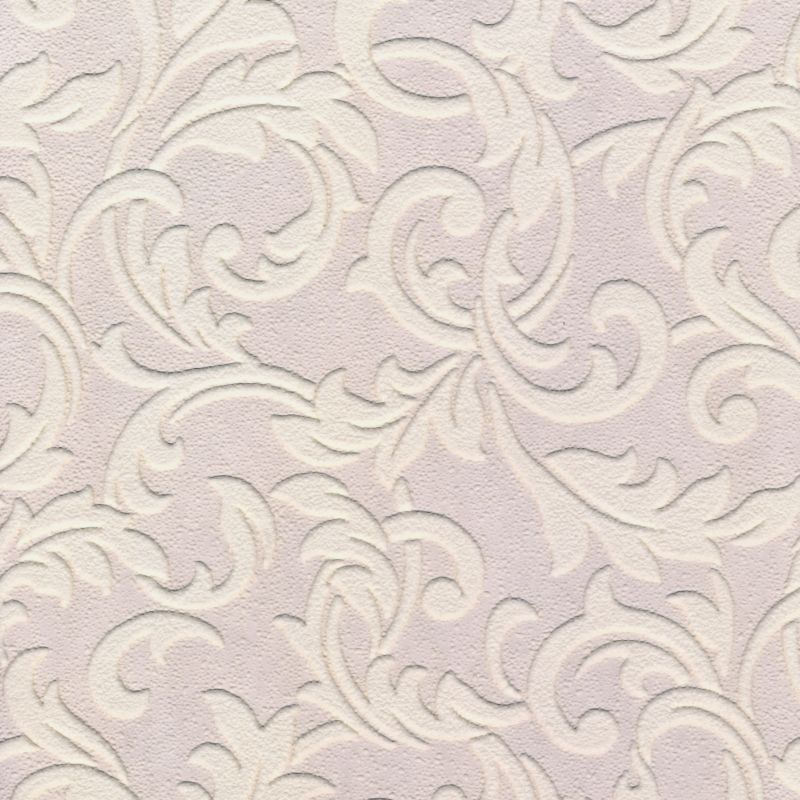 Scroll Paintable Wallpaper In White With Vinyl By B Q