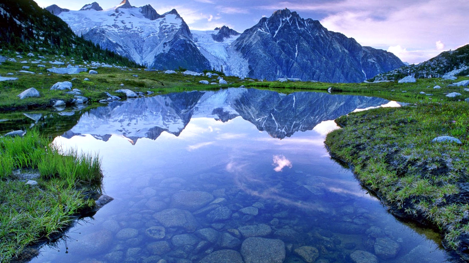 Beautiful Lake And Mountain Landscape Wallpaper HD