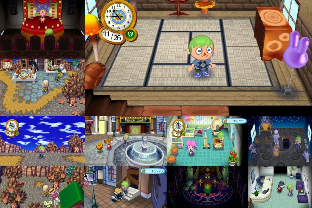 Animal Crossing City Folk Collage Wallpaper Background Theme