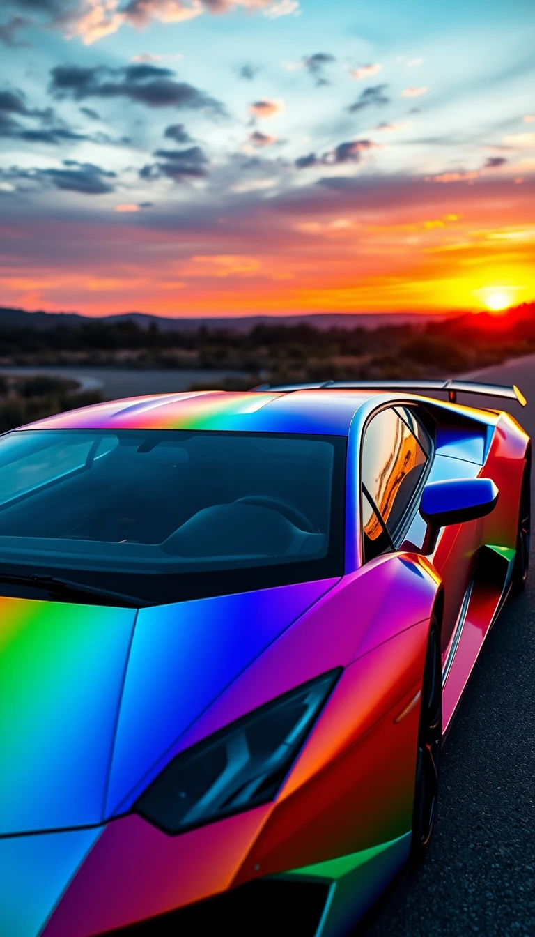 Rainbow Lamborghini Wallpaper