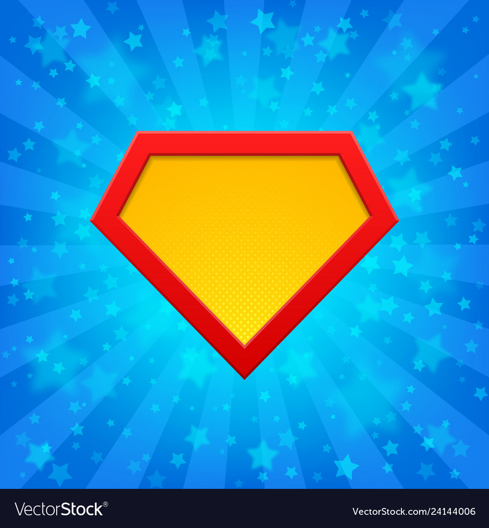 Superhero Symbol At Bright Background Royalty Vector