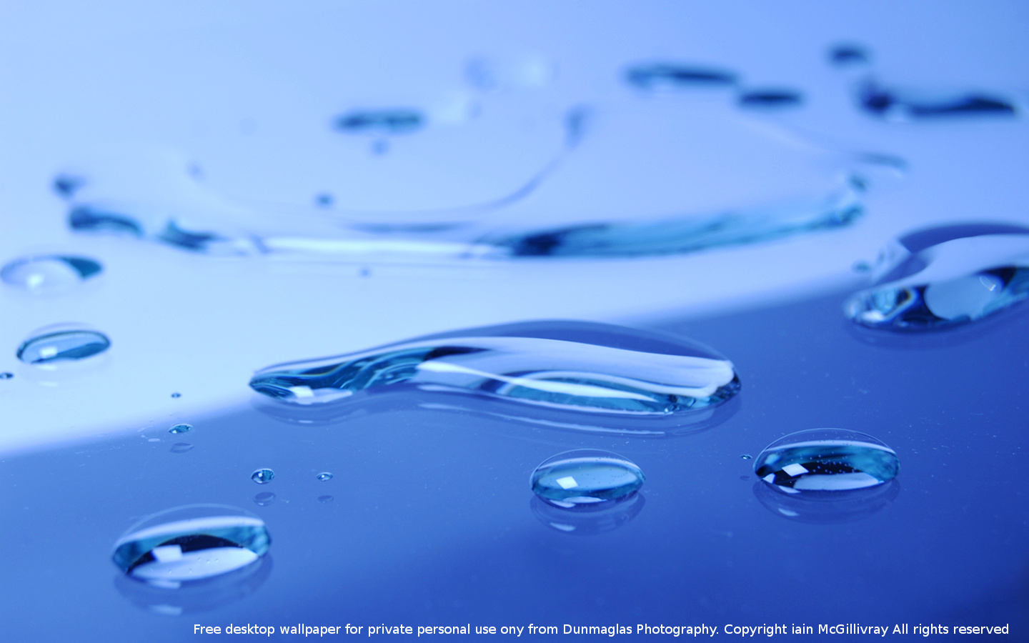 Free Desktop Wallpaper Blue Water Droplets Dunmaglas Photography