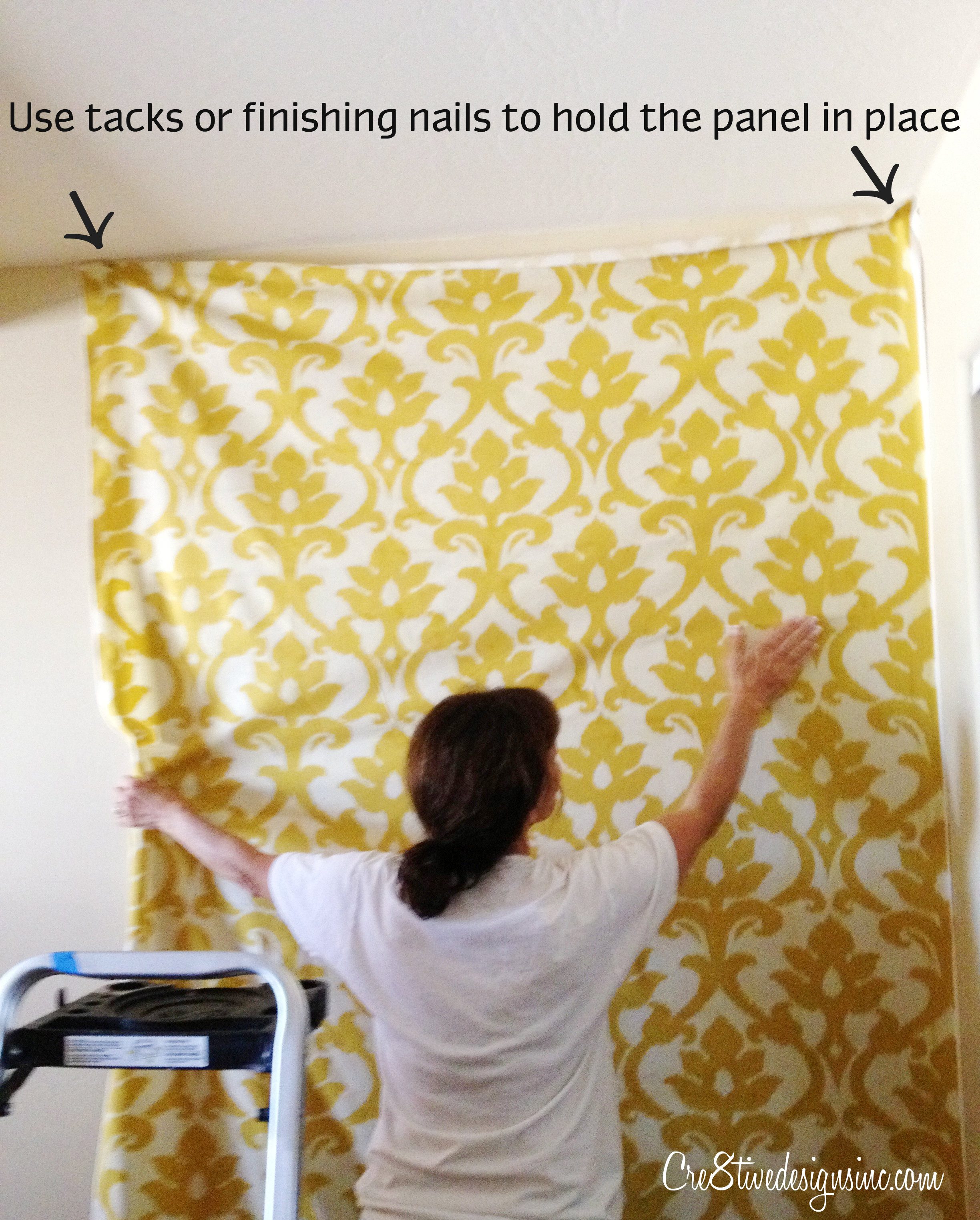 How To Put Fabric On The Wall Using Starch