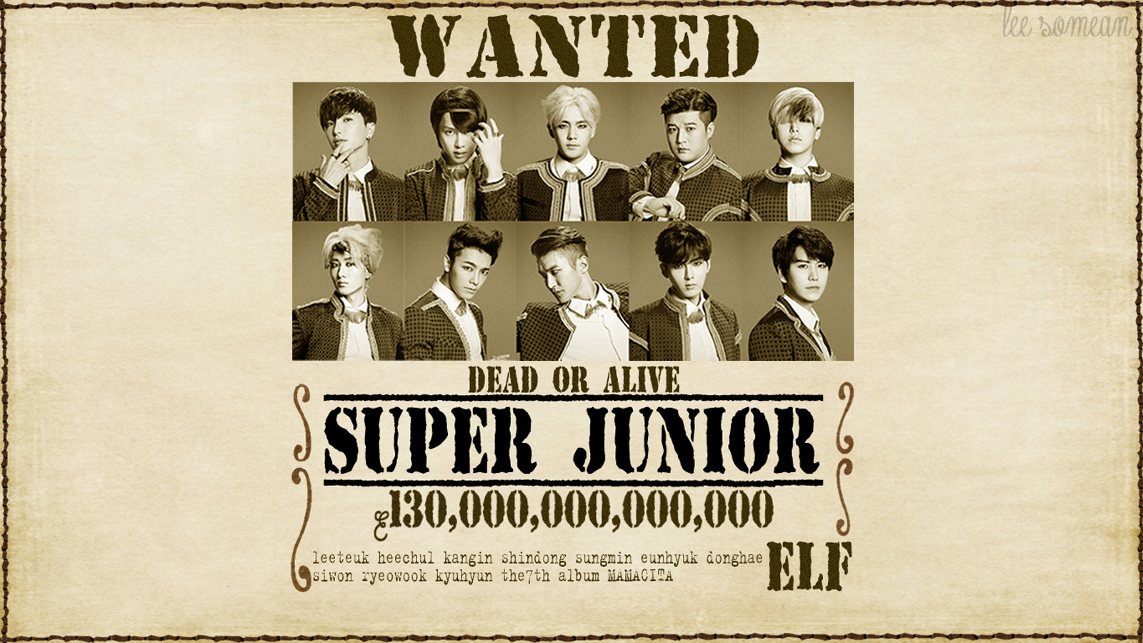 Super Junior Mamacita Wanted Wallpaper By Leesomean