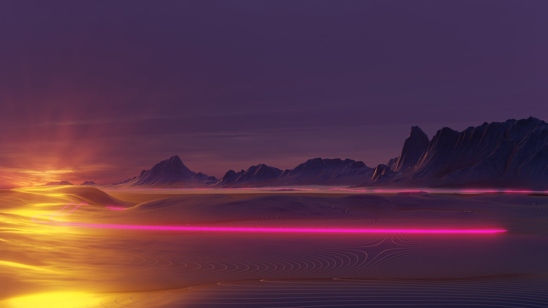 Neon Glow Outrun Synthase HD Wallpaper Gnome Look Org