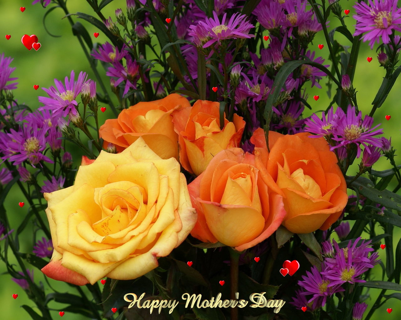 Mothers Day Yellow Rose Background