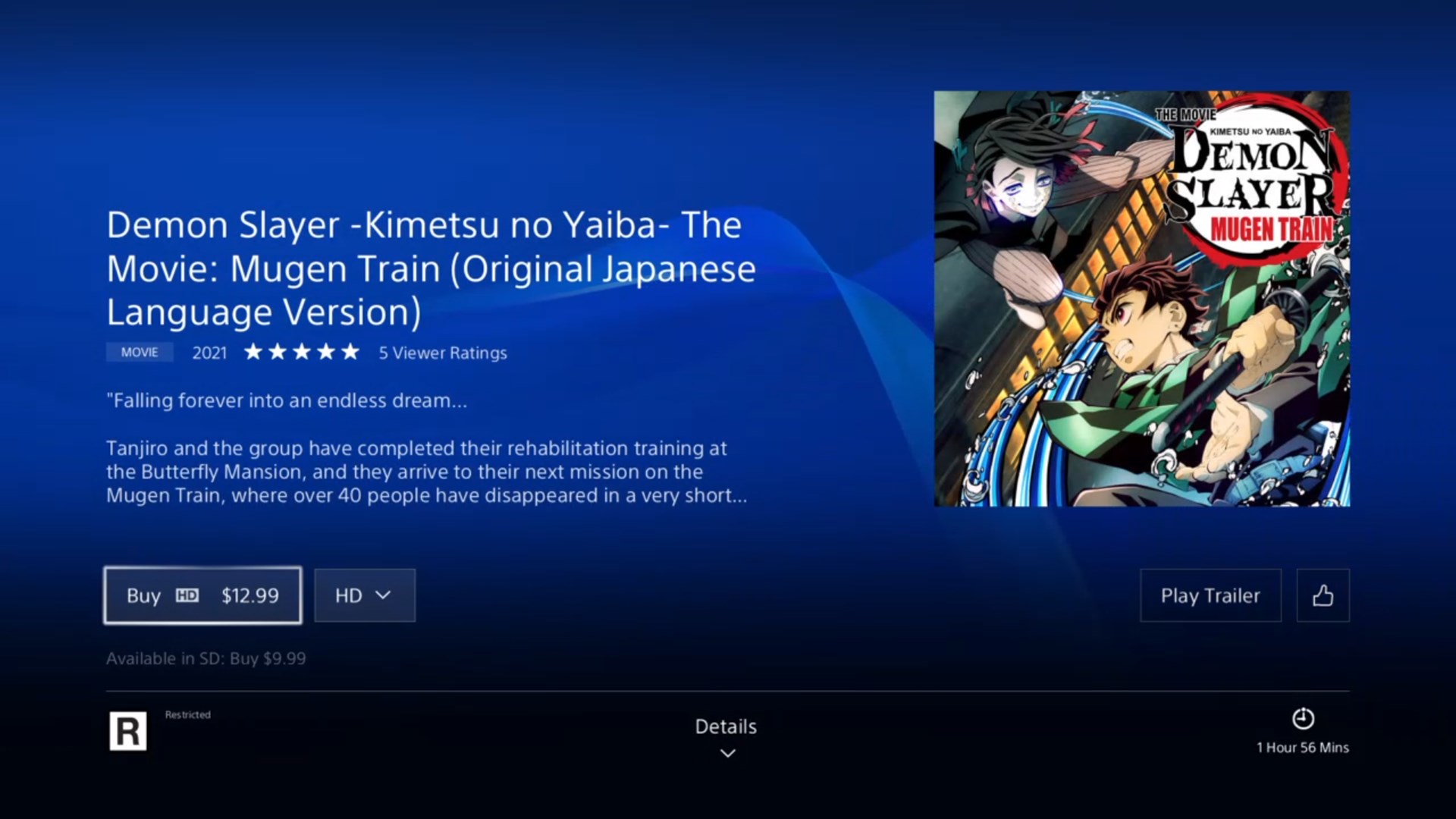 Wario64 on Demon Slayer Mugen Train is available on US