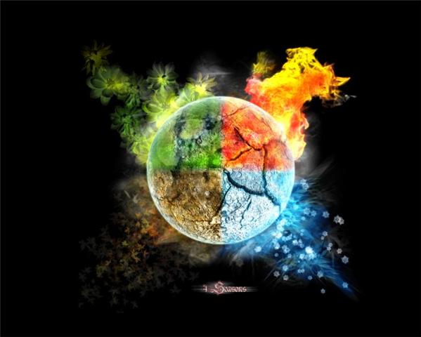 Cool Water And Fire Wallpaper Earth