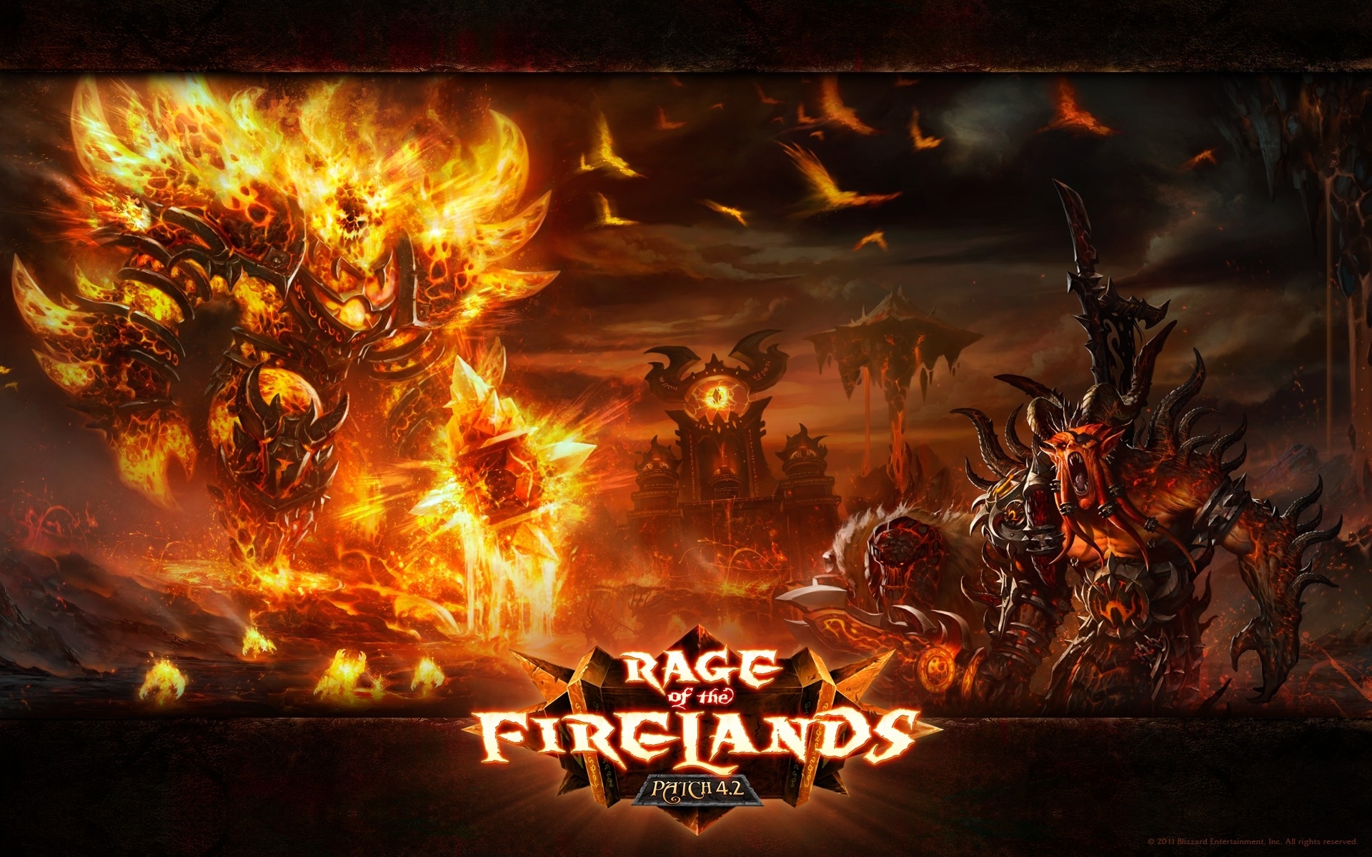 Wallpaper World Of Warcraft Rage Firelands
