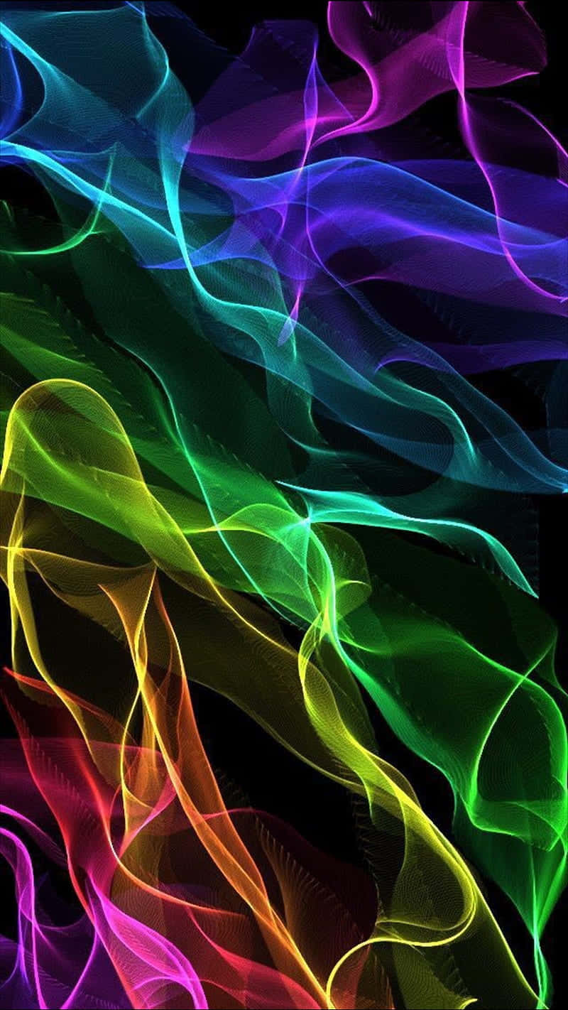 Neon Green And Purple Wallpaper