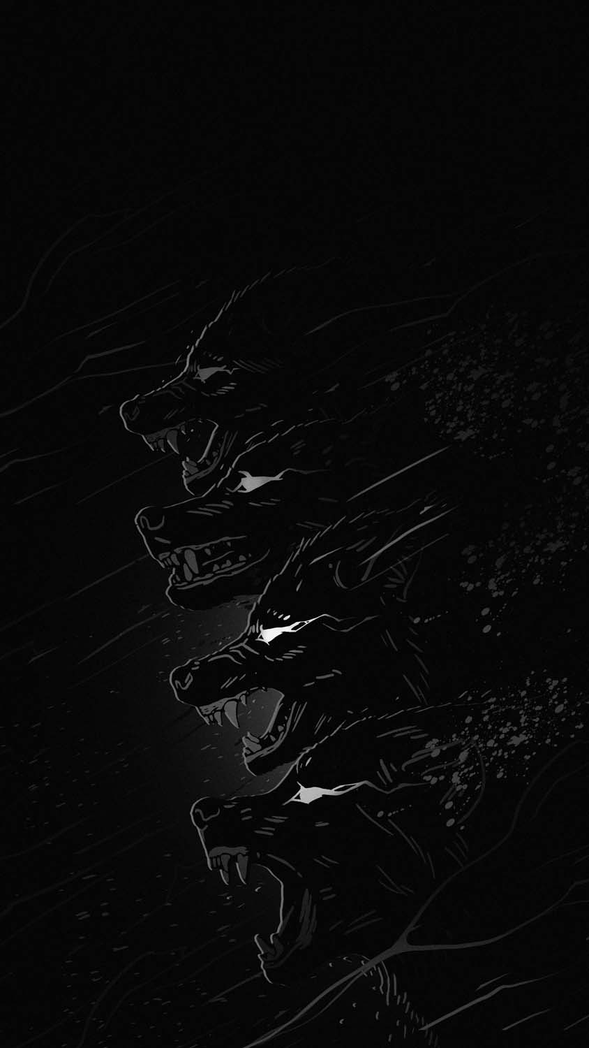 Cool Black Wolf Background Wallpaper