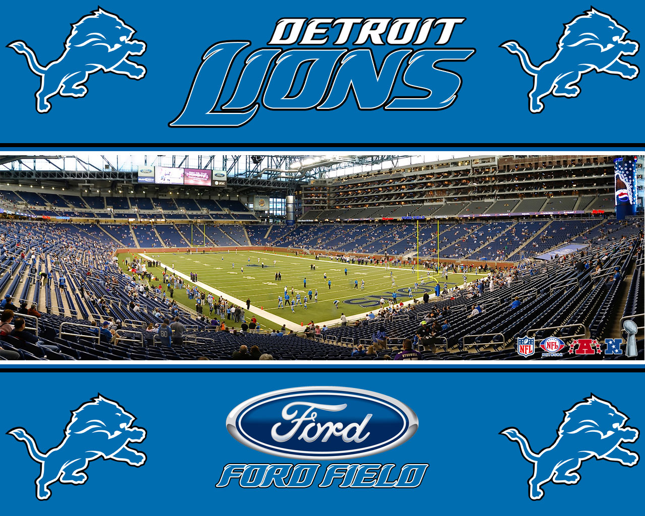 Ford Field Stadium Detroit Lions Wallpaper Nfl