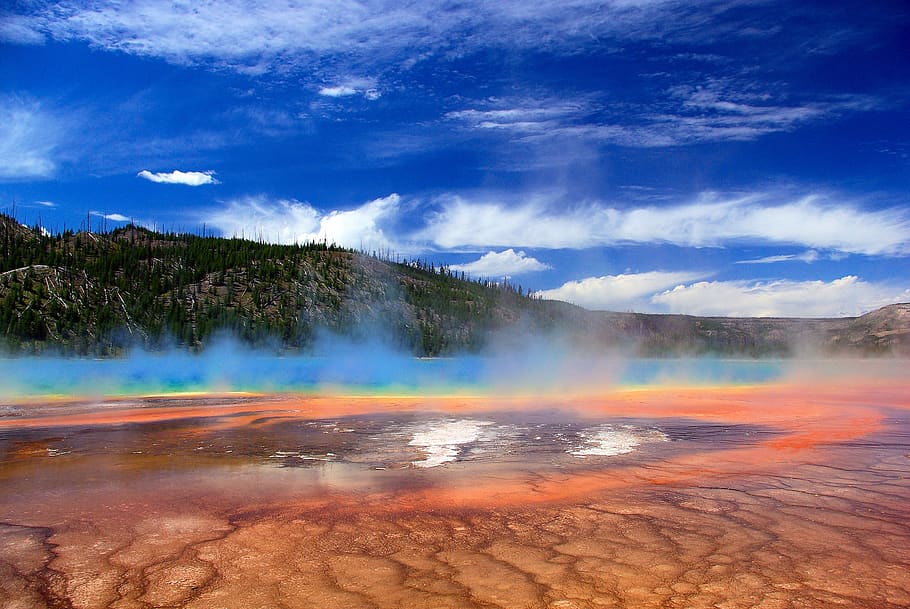 HD Wallpaper Vapors Over Grand Prismatic Spring Thermal
