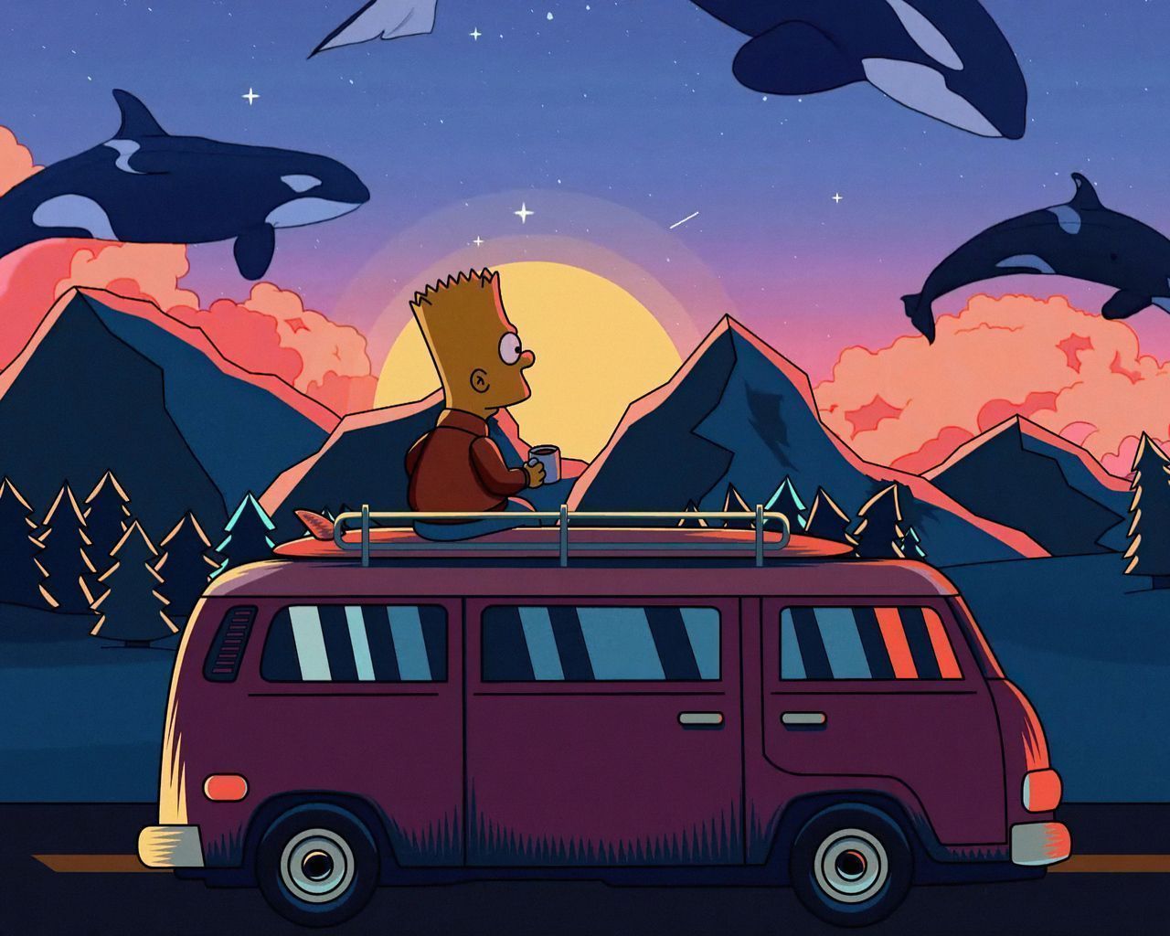 Bart Simpson Aesthetic Wallpaper