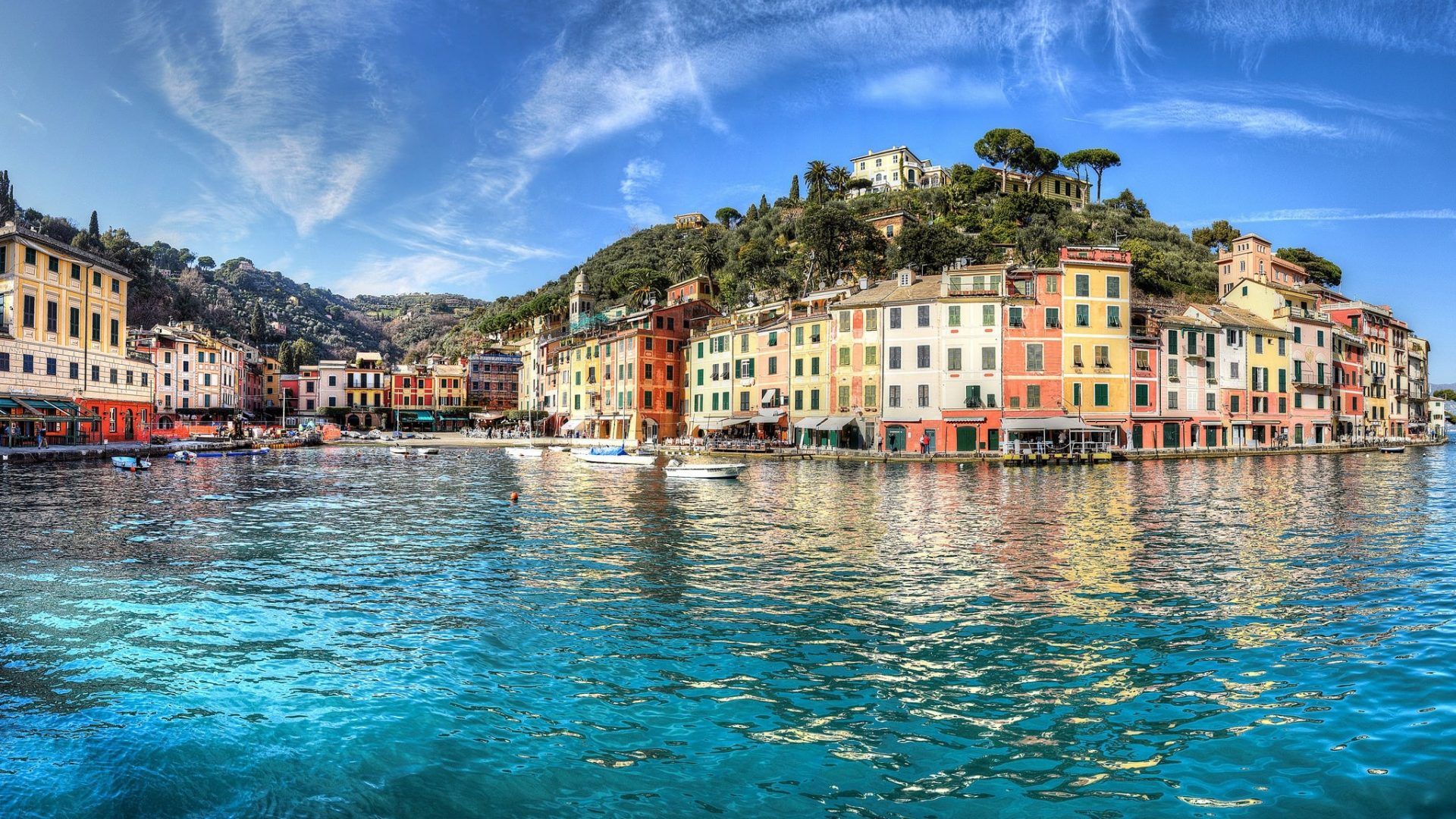 Portofino Italy Amalfi Coast Liguria Houses Mediterranean Sea