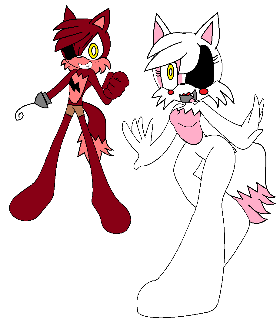 Fnaf Mobian Foxy And Mangle By Misse The Cat