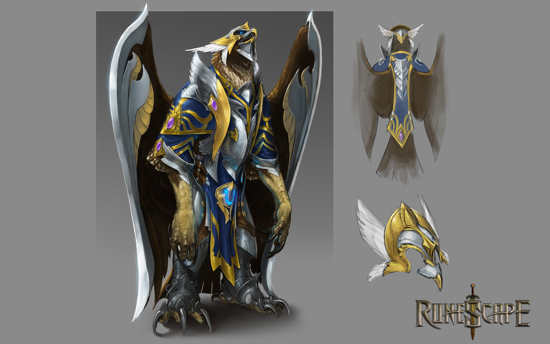 Runescape Fantasy Adventure Warrior Eagle Armor Bird Wallpaper