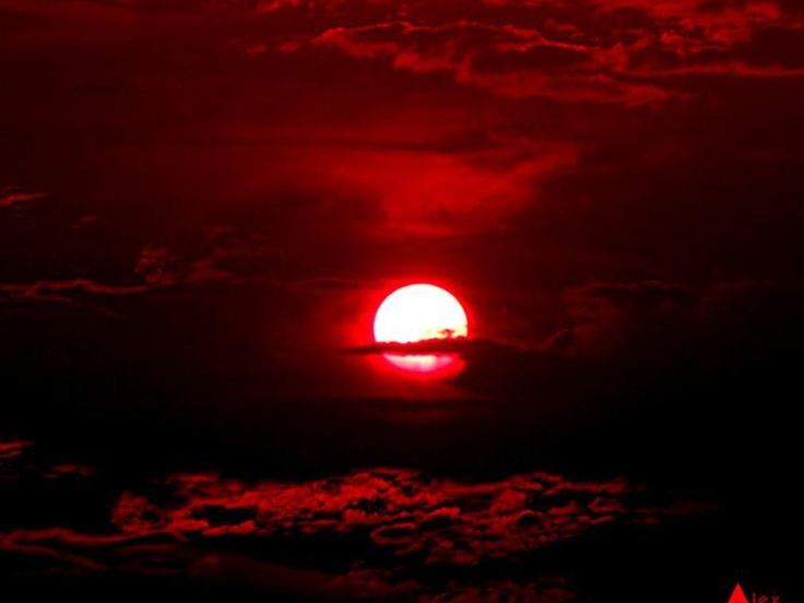 Wallpaper The Blood Red Sunset Deep Moons