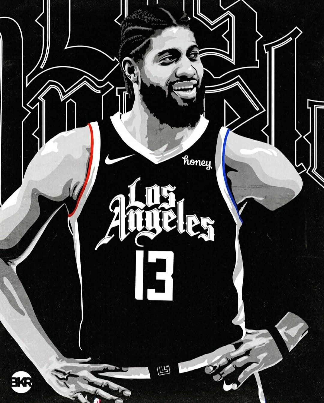 Paul George Shows Off The Los Angeles Clippers Jersey Wallpaper