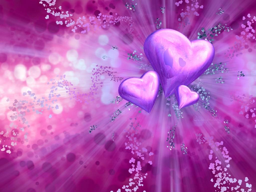 Pink Love Heart Wallpaper