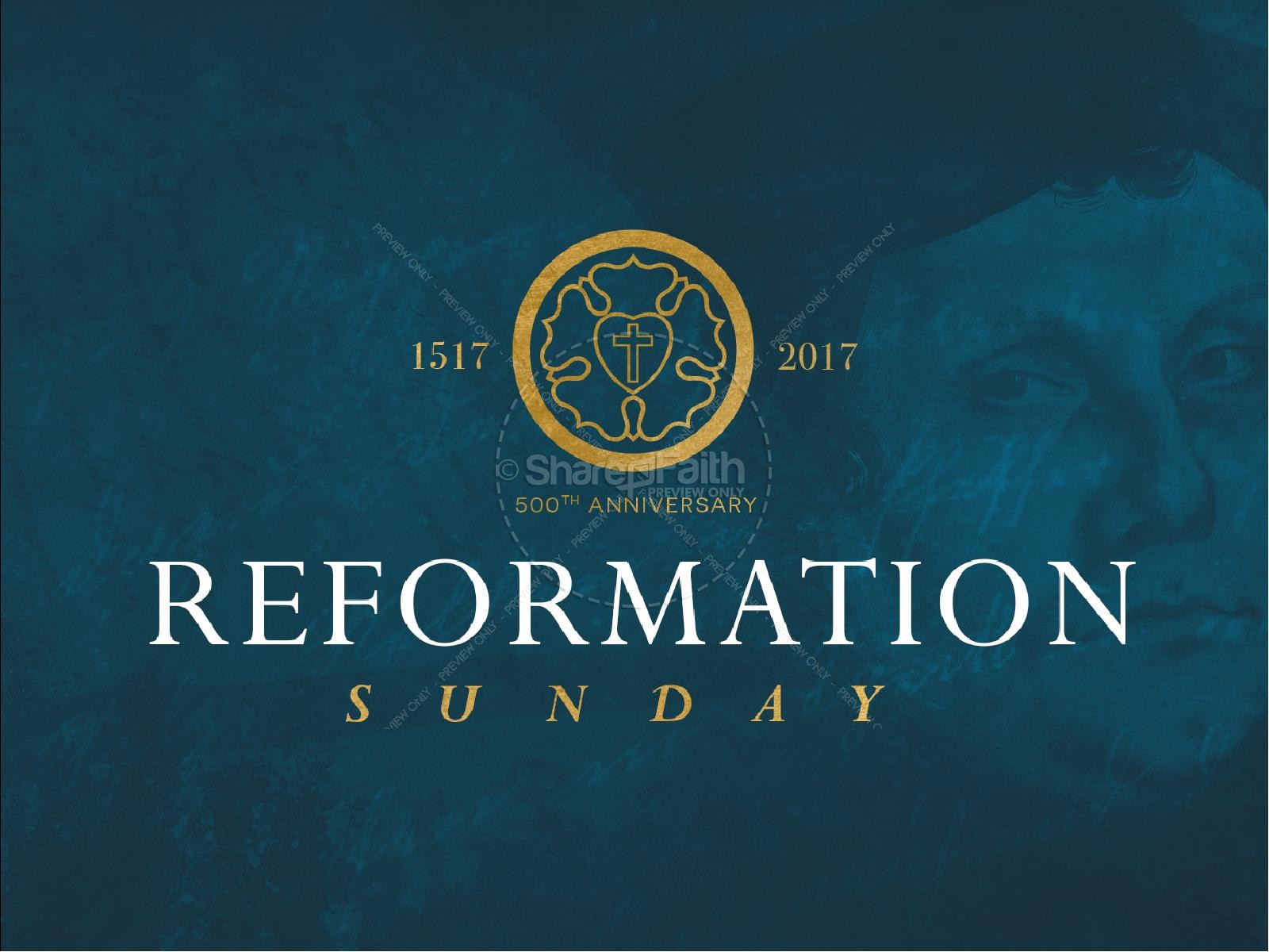 Martin Luther Reformation Day Powerpoint Template Sermons
