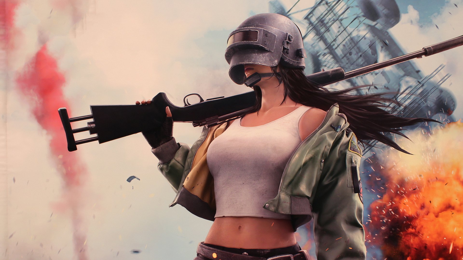 Woman Warrior Video Game Playerunknown S Battlegrounds HD Wallpaper