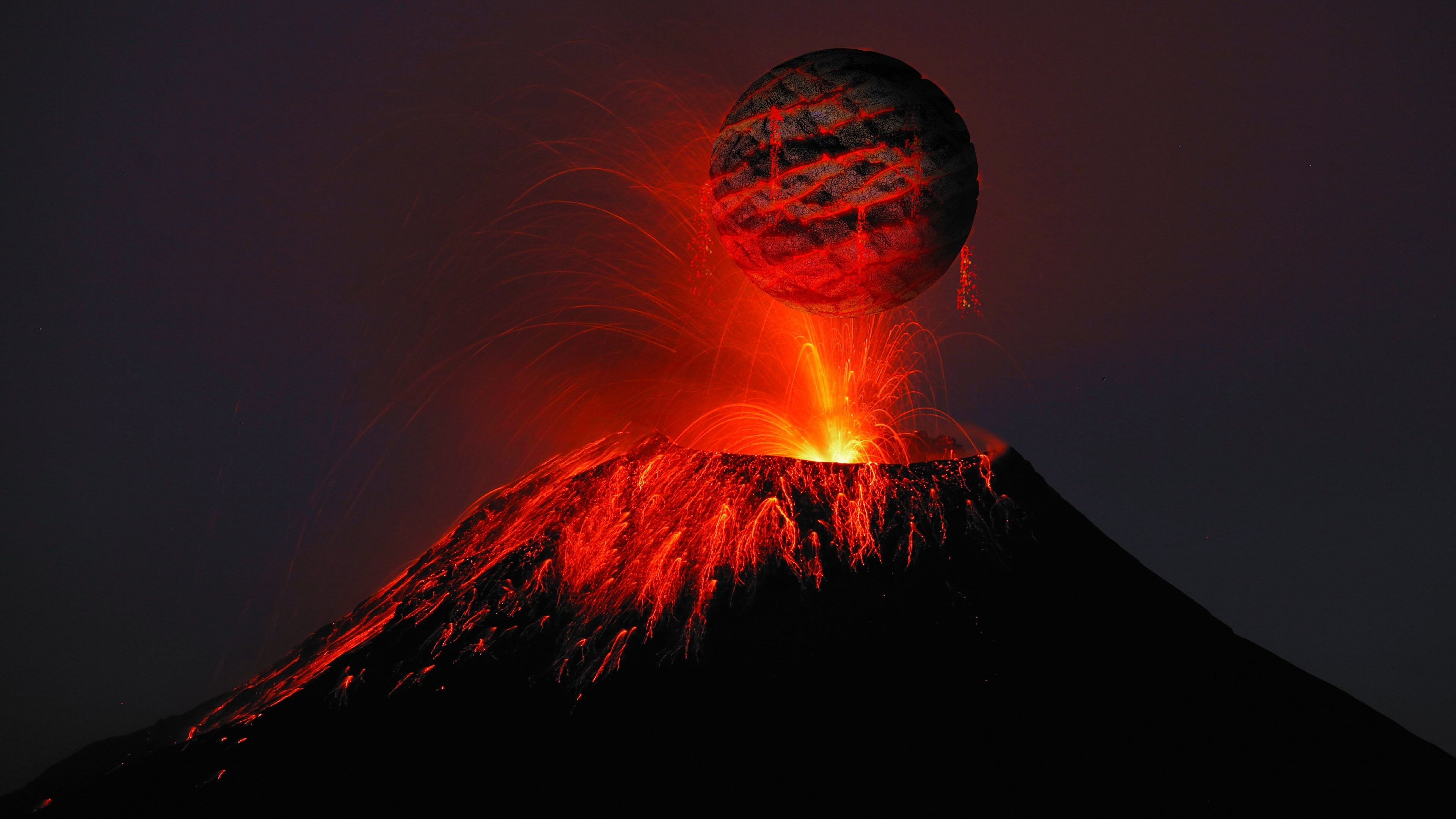 Volcano Wallpaper Top Background