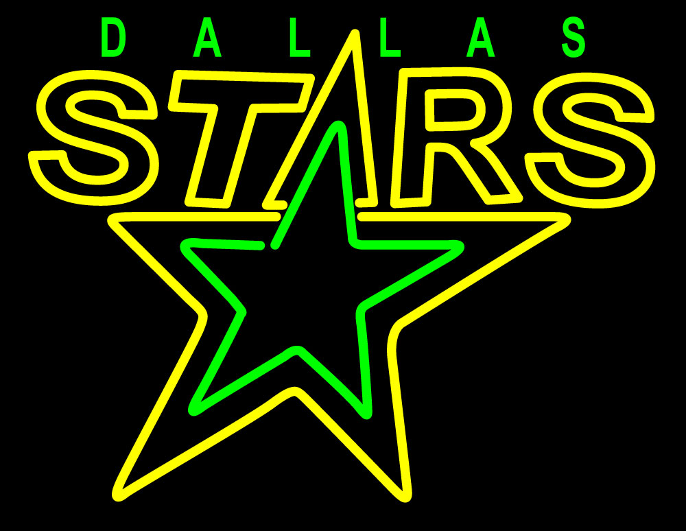 Dallas Star Logo Nhl Neon