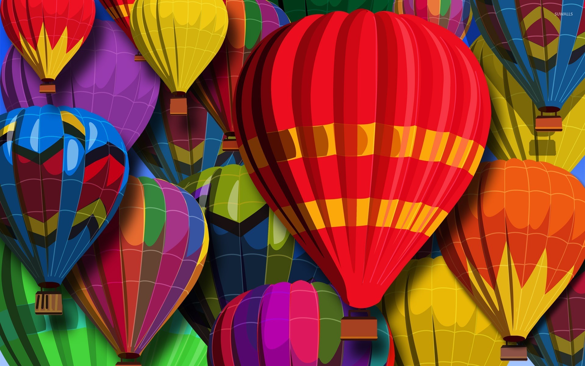 Hot air balloons wallpaper   Vector wallpapers   10873