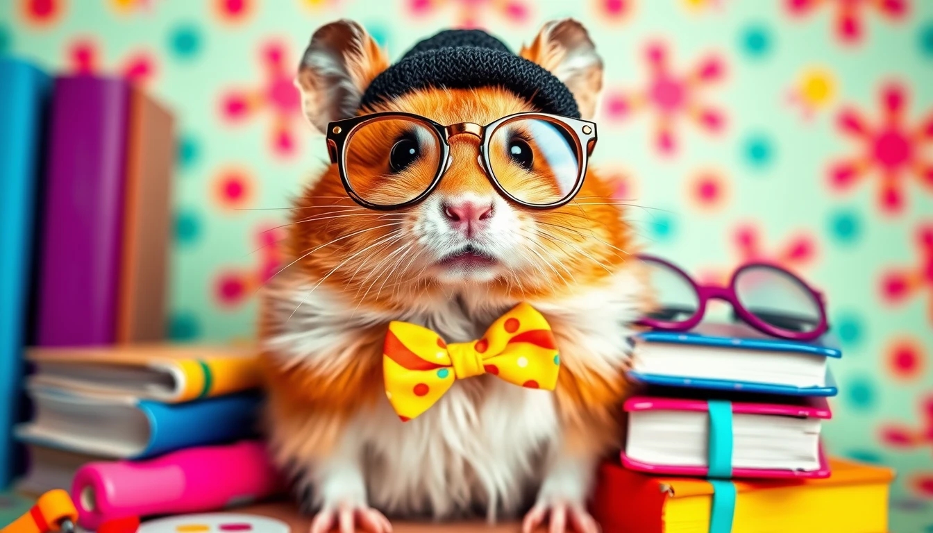 Preppy Hamster Wallpaper