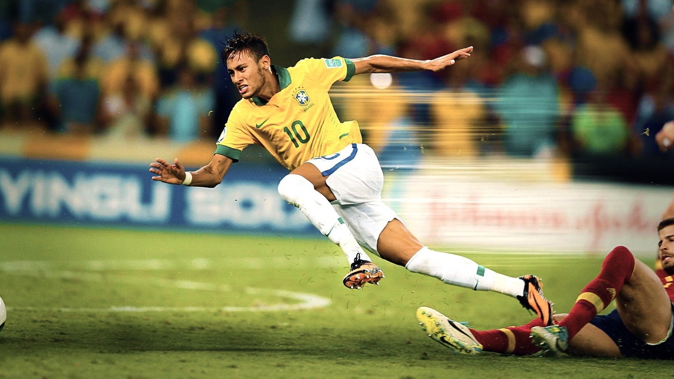 Fifa World Cup Neymar Brazil Tackling HD Wallpaper