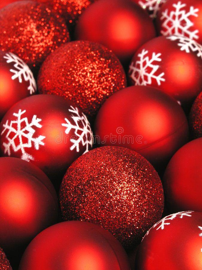 Red Christmas Balls Background Sponsored