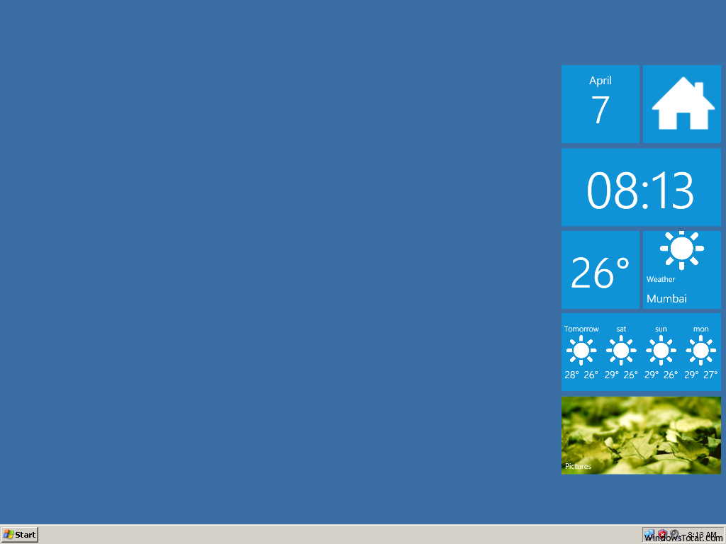 Free download Set Windows Phone 7 Metro Theme on Windows Desktop PC