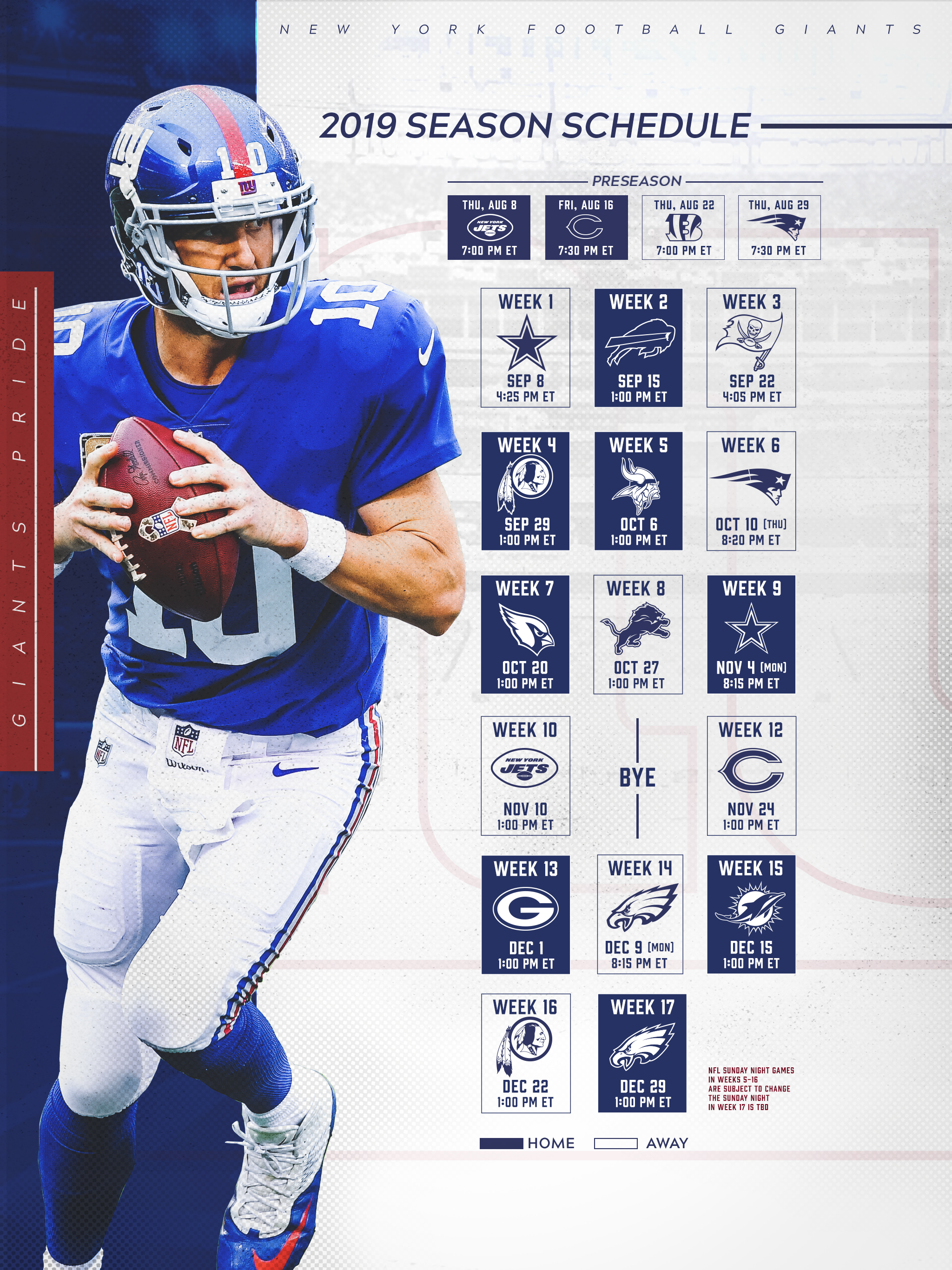 Giants Schedule New York