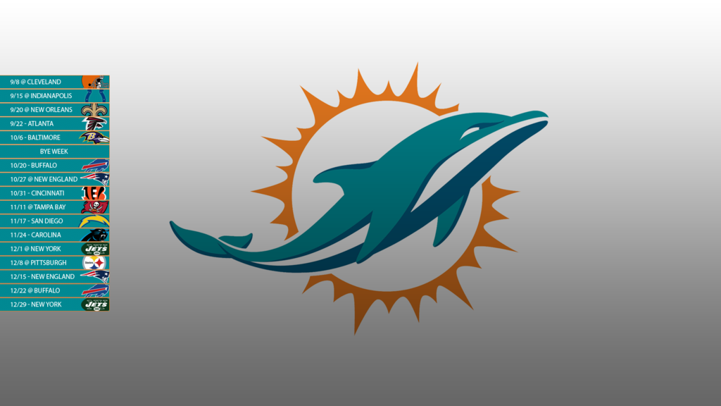 Miami Dolphins Schedule Wallpaper By Sevenwithat Customization
