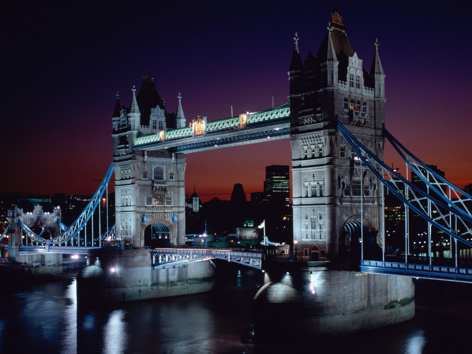 Tower Bridge At Night London England Photography Desktop