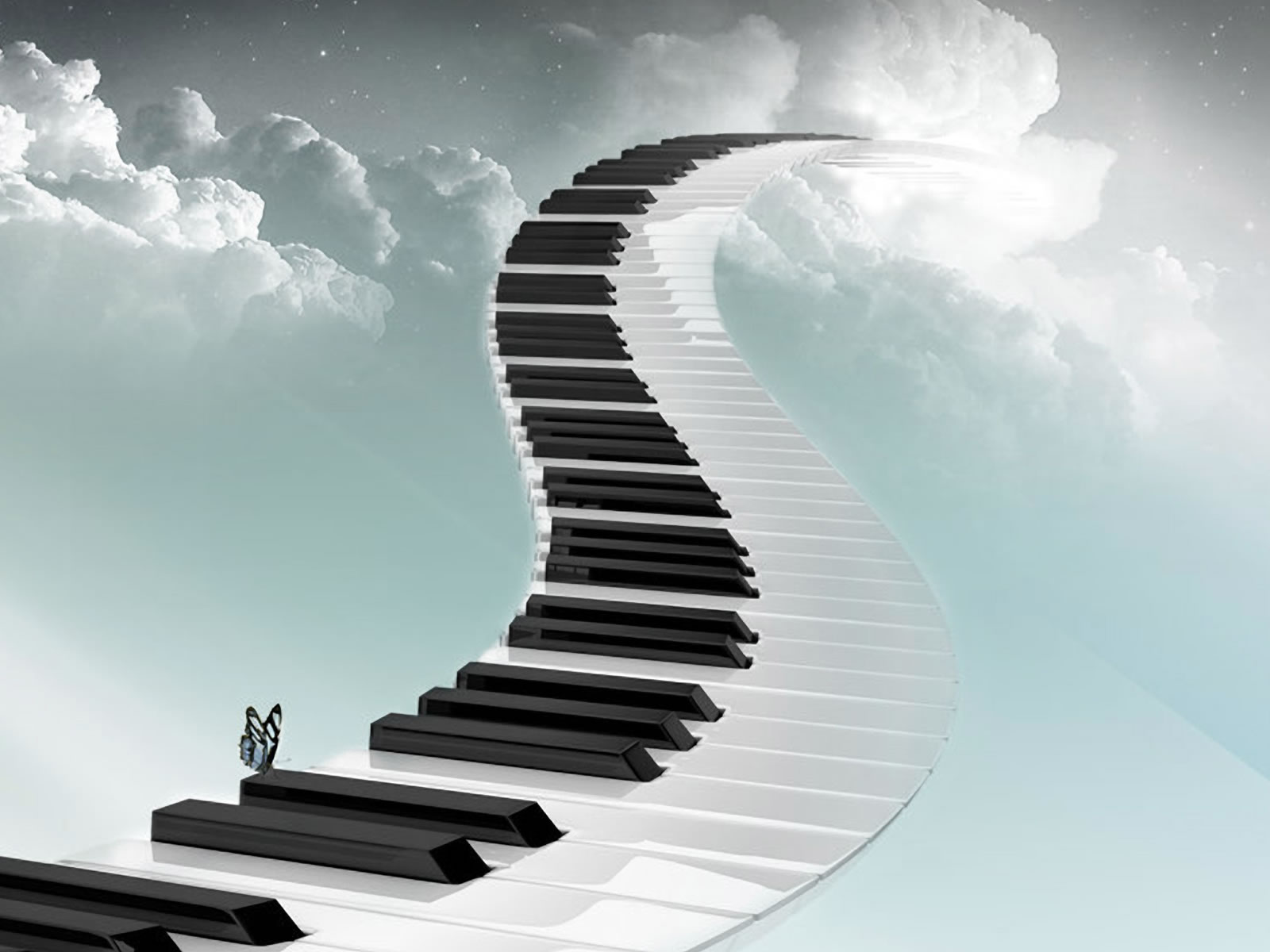 3d Piano Stairs Wallpaper Pin It