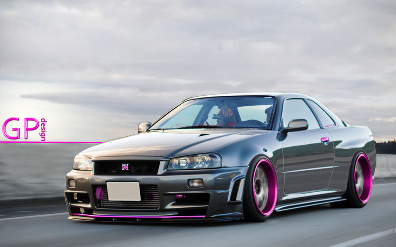 Stanced Skyline Via Cars Wallpaper