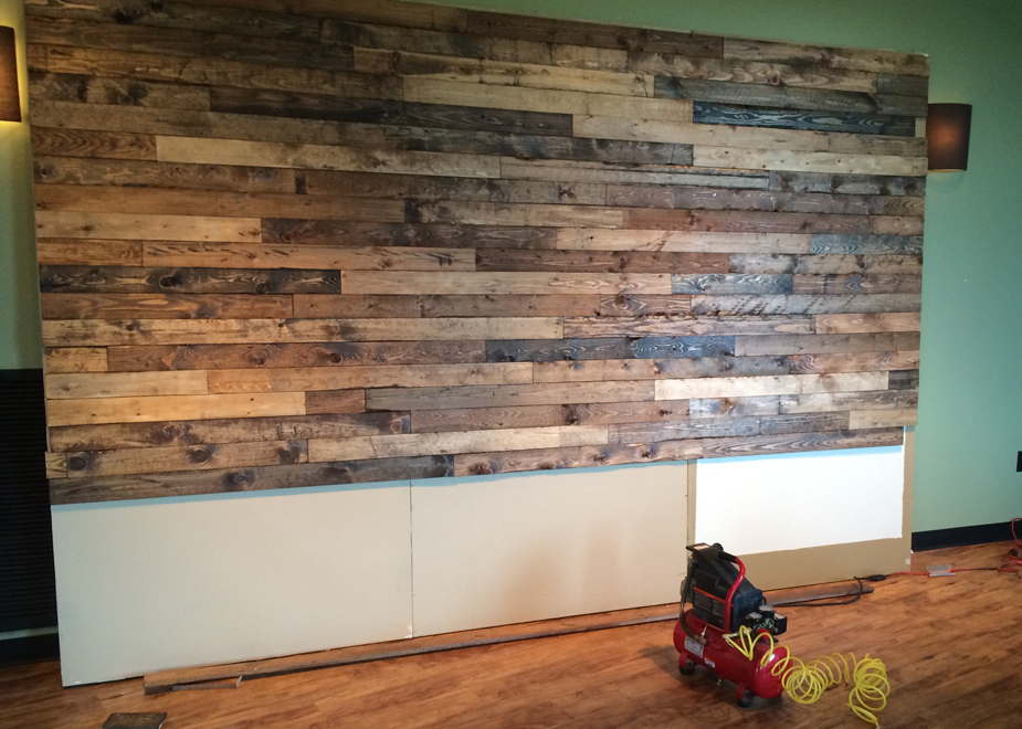 How To Distress Wood Create A Faux Pallet Wall Time For Project
