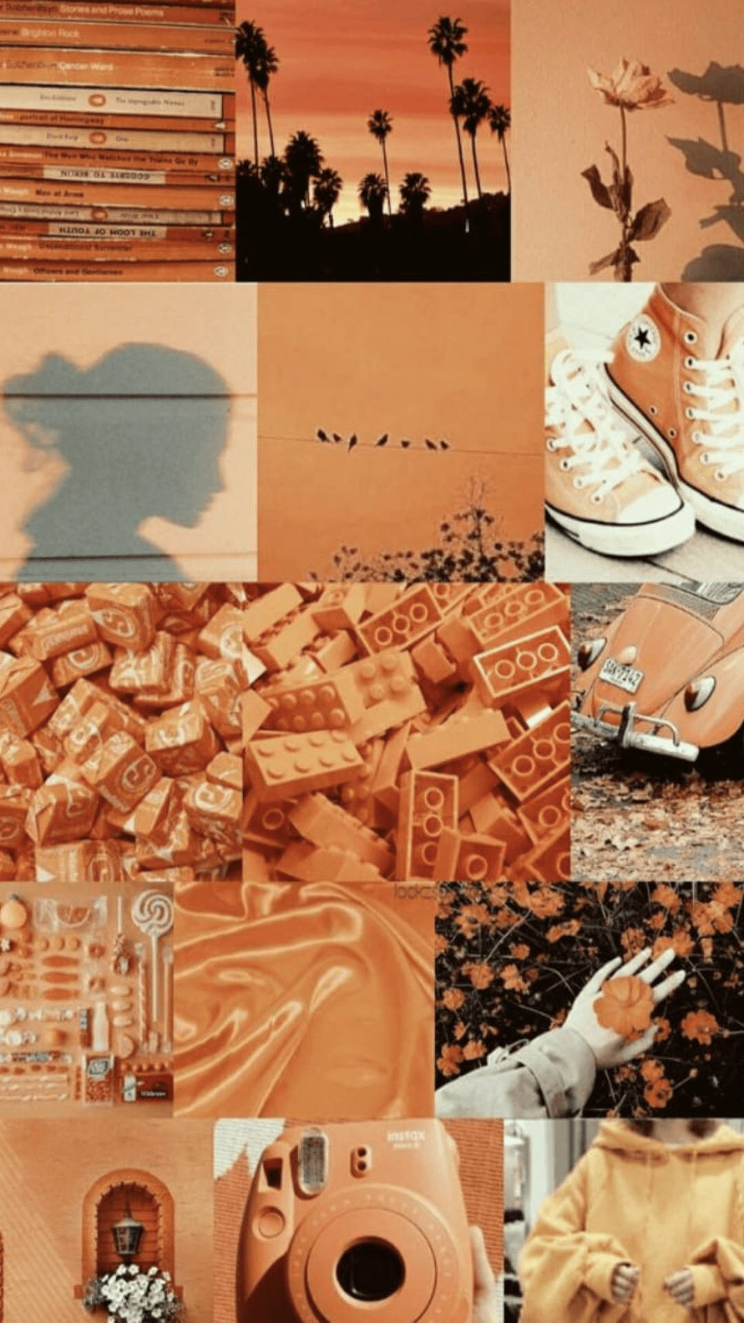 Orange Aesthetic Background Wallpaper